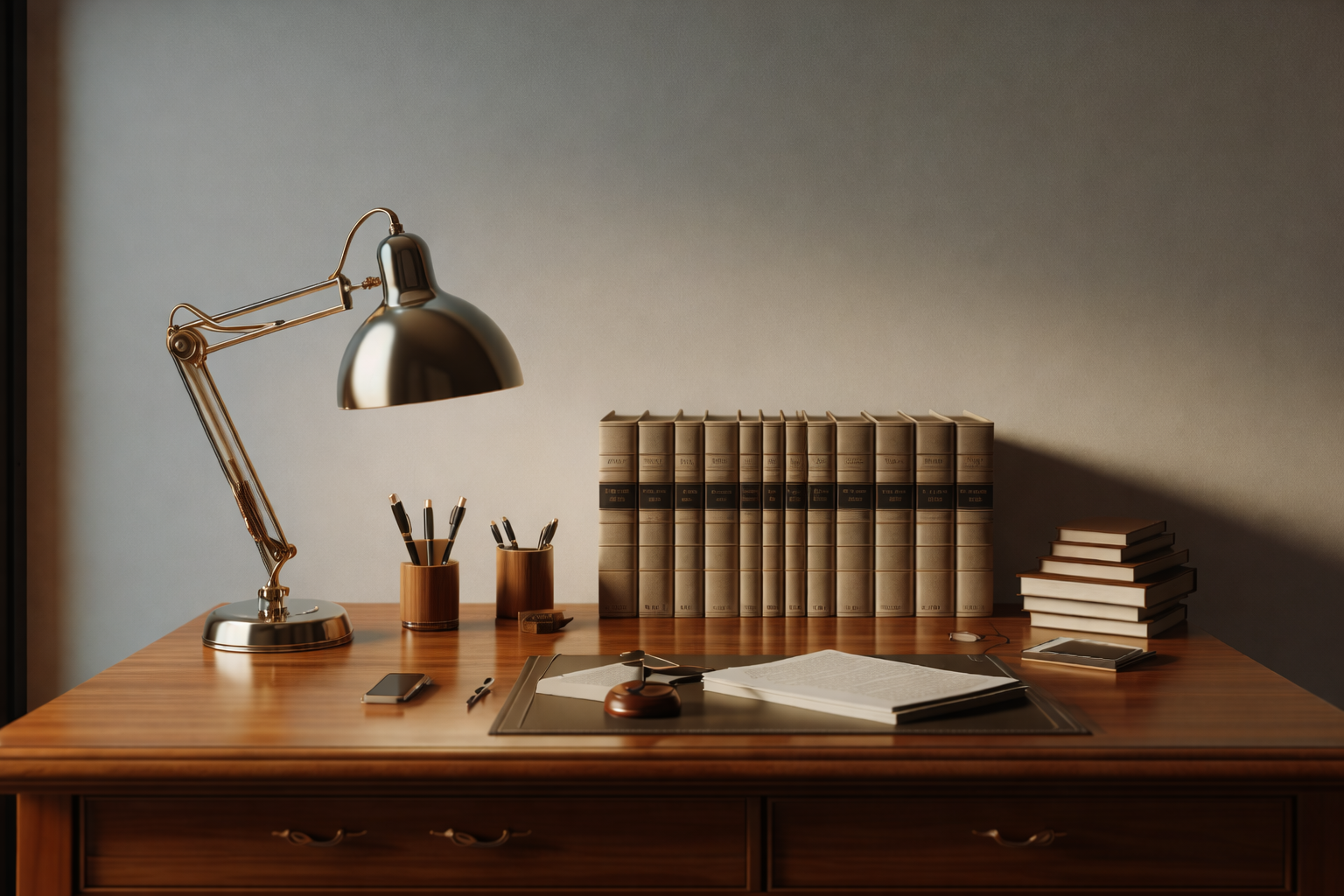 Classic lawyer's office setting